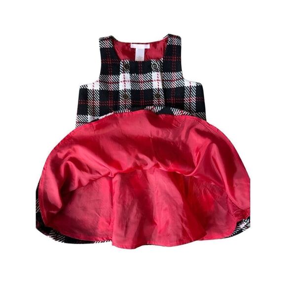 Janie & Jack Toddler 2T Girl Tweed Plaid Jumper Dress - Picture 4 of 8